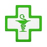 Pharmacy Symbol isolated on white background. 3D render